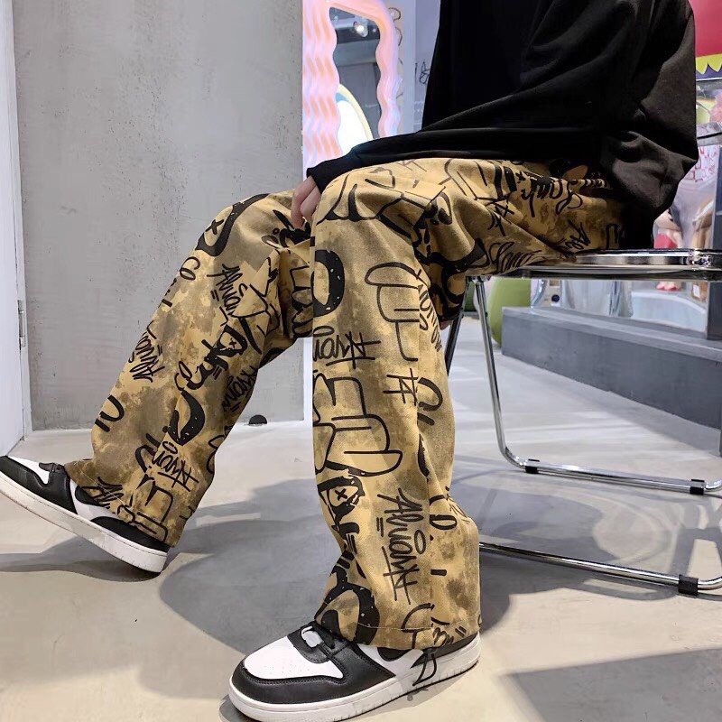 Quần Ống Rộng Nữ Unisex Dây Rút Phong Cách Ulzzang