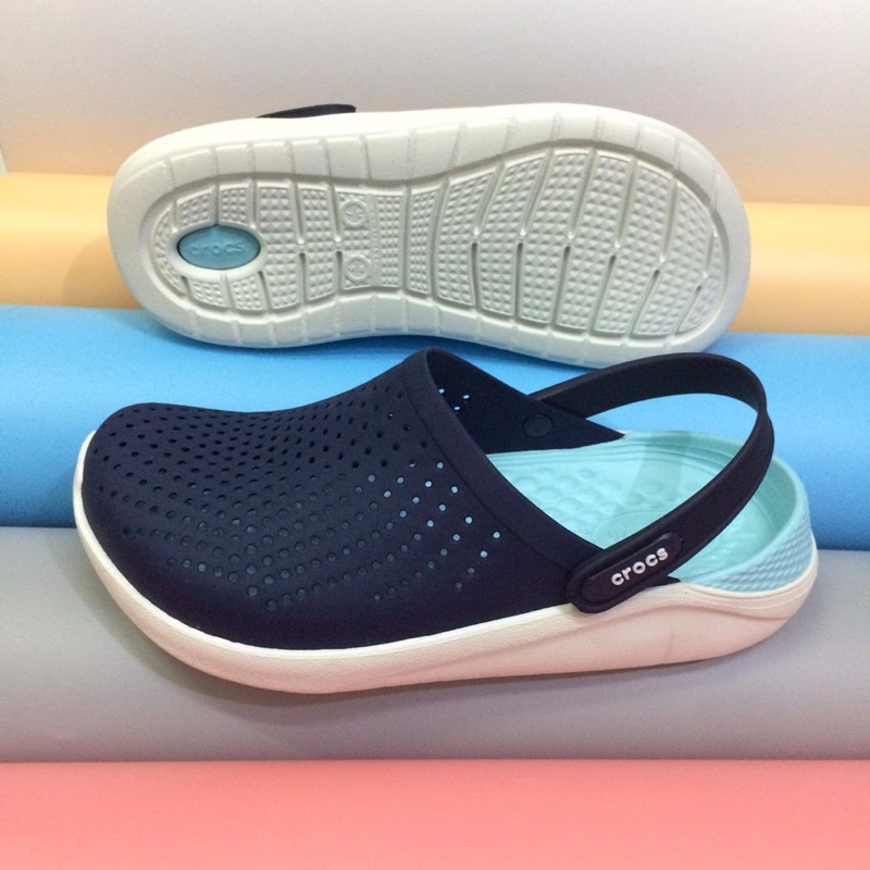 Dép Sục Cross Literide Màu Navy Xanh Ngọc Full Tag,Mac, Box Hãng