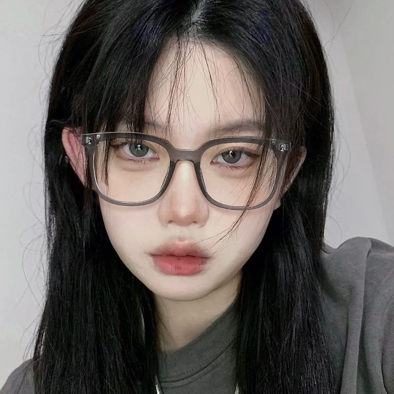 ❁✼Kính Chống Tia Bức Xạ Gọng Đen Xám Phong Cách Hàn Quốc Thời Trang Dành Cho Nữ