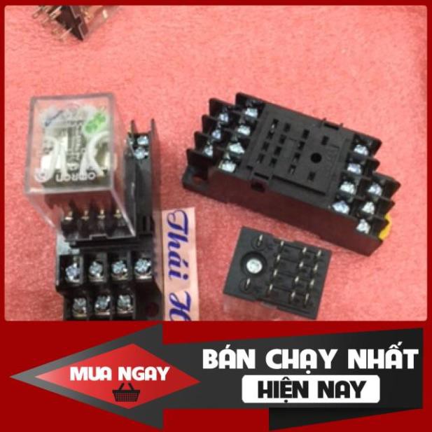 [ShopUyTín] Relay trung gian 12V-14 chân cả đế (2 bộ ) [free.ship]