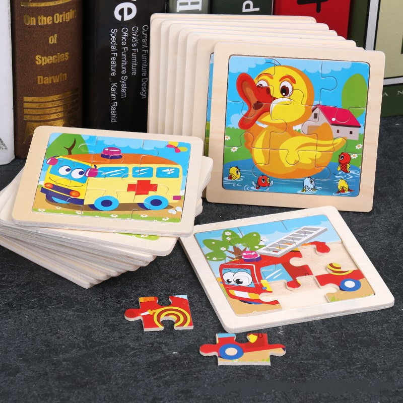 Trò chơi ghép hình động vật dành cho trẻ em Giáo dục sớm Đồ chơi ghép hình máy bay hoạt hình