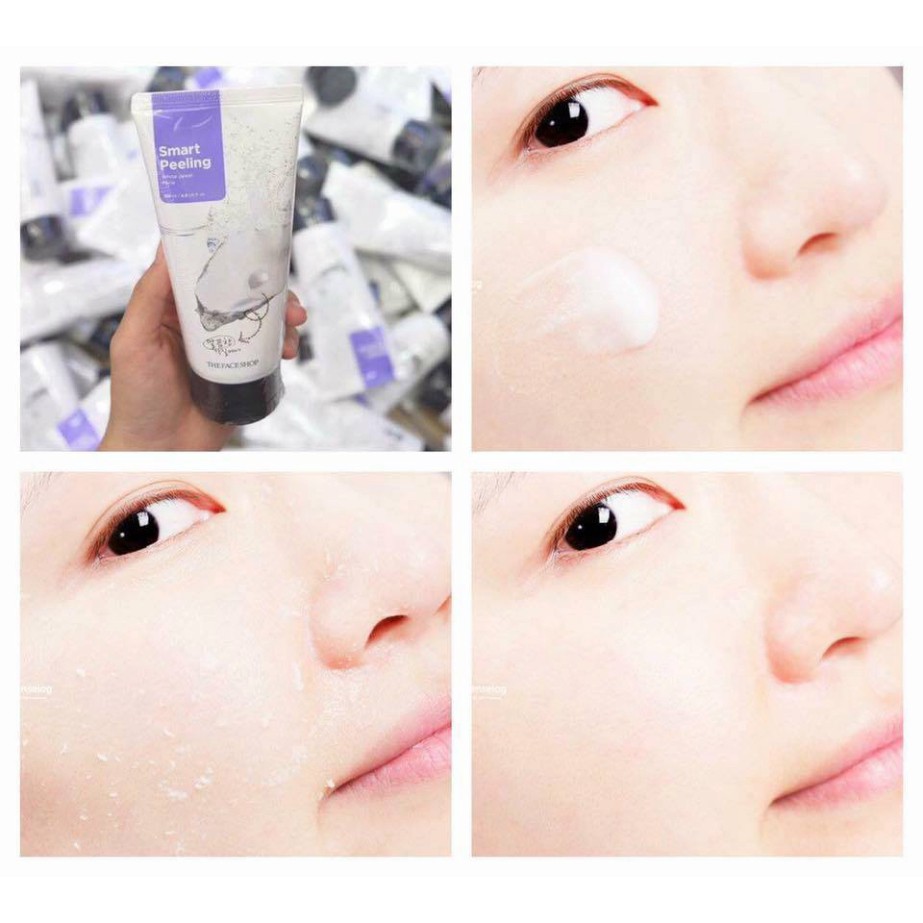 TẨY DA CHẾT / THE FACE SHOP /Tẩy Da Chết Ngọc Trai - White Jewel PeelingThe Face Shop Smart Peeling 120ml (Chính hãng)