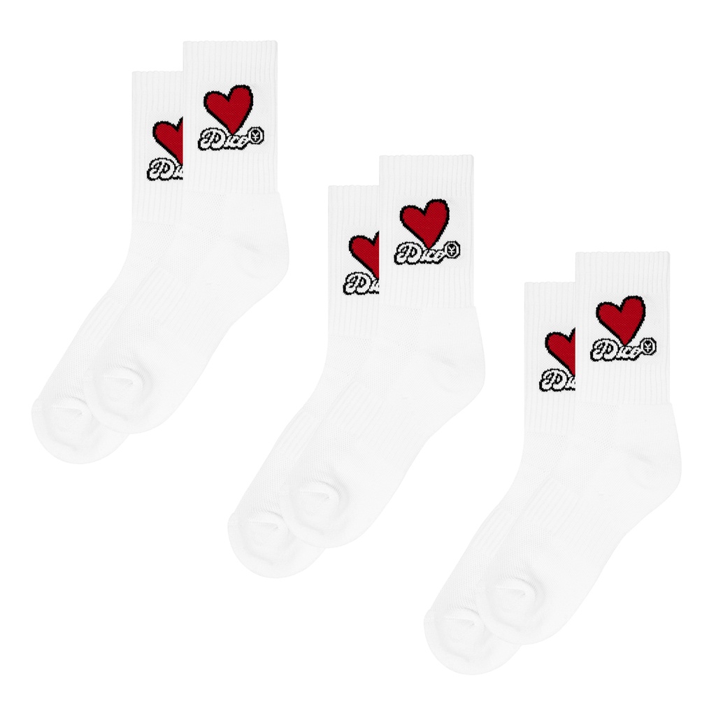 DirtyCoins Vớ Love Socks - Red/White