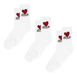 DirtyCoins Vớ Love Socks - Red/White