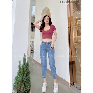 Quần jean dáng baggy nữ lưng thun hàng co giãn siêu xinh