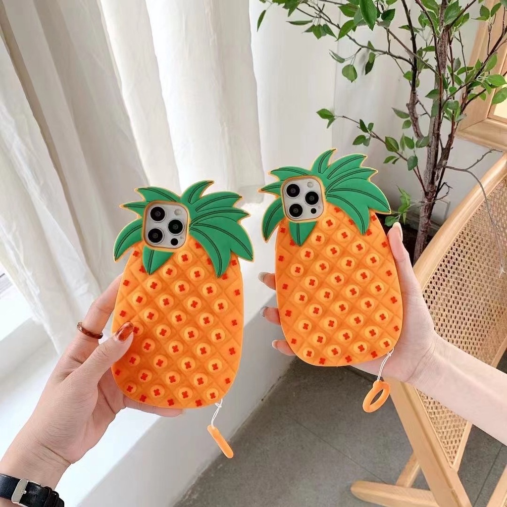 Ốp điện thoại kiểu quả dứa độc đáo thích hợp cho iPhone 13 Pro Max 13 Mini iPhone 12 Pro Max 12 Mini 11