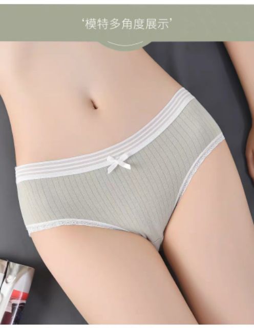 Bộ 10 quần lót nữ thun gân nơ xinh - mềm như nước "tặng kèm hộp" | BigBuy360