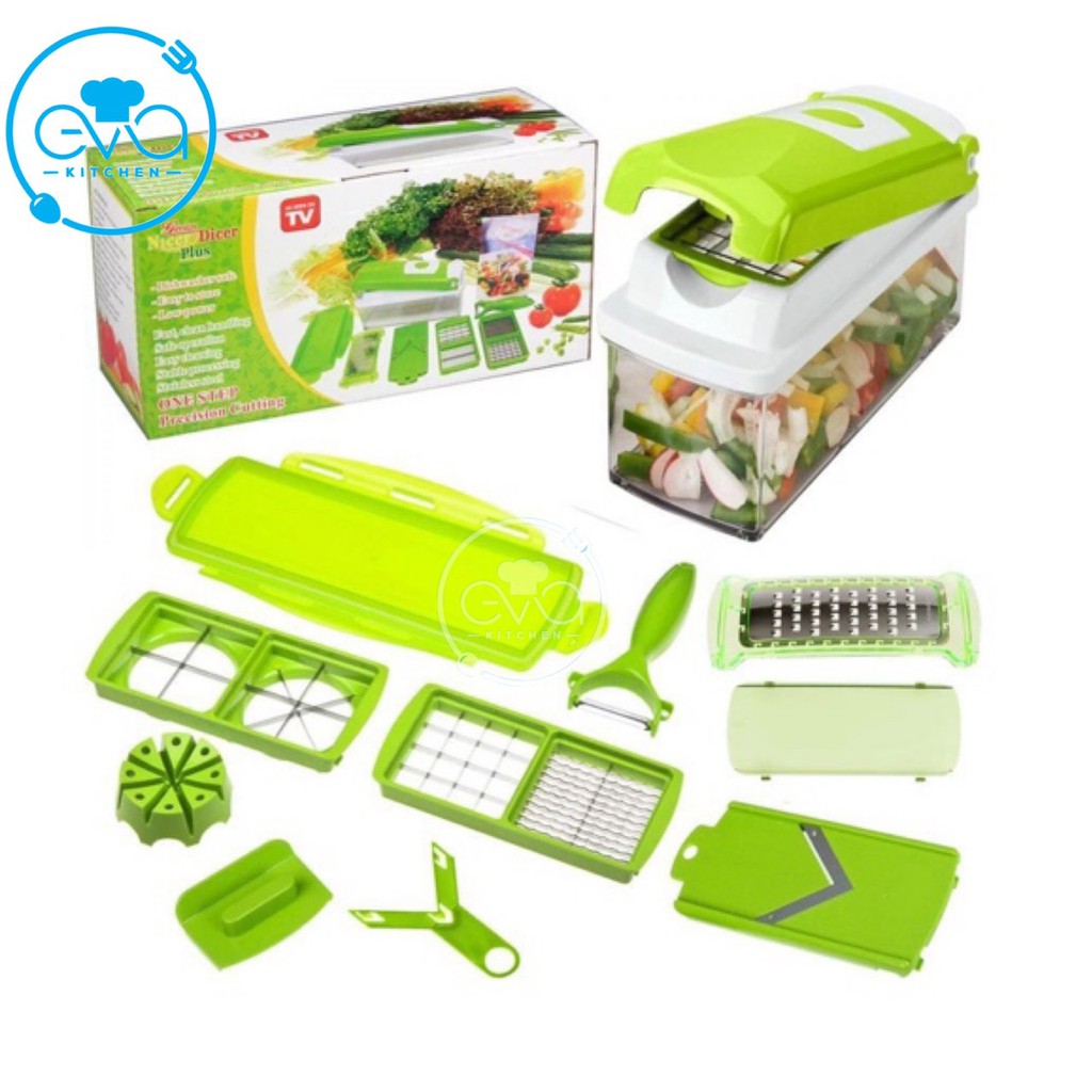 Bộ Dụng Cụ Cắt Rau Củ 10 Món Nicer Dicer Plus Đa Năng