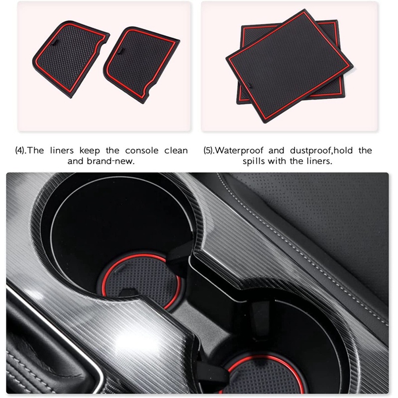 Đệm Lót Chỗ Để Cốc Chống Trượt Cho Xe Hơi Honda Civic 11Th Gen 2022 +