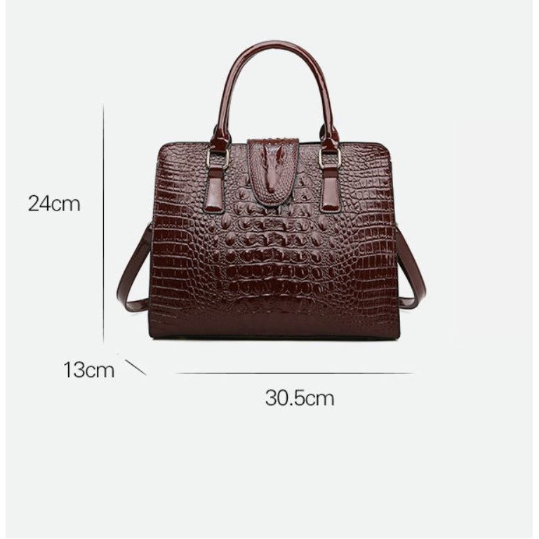 Túi xách công sở da cá sấu tinh xảo thời trang Âu Mỹ 2021 (combo 3 món) TX18 túi đeo chéo | BigBuy360 - bigbuy360.vn