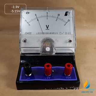 Vôn kế J0408 đo điện áp DC phạm vi đo từ -1 đến 3V hoặc -5 đến 15V, Vôn kế ghép mạch điện