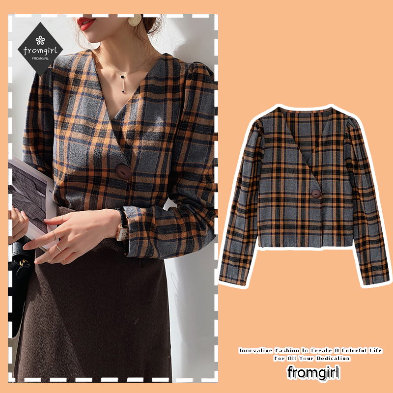 Áo Sơ Mi Tay Dài Kẻ Sọc Kiểu Retro Thời Trang Mùa Xuân Cho Nữ