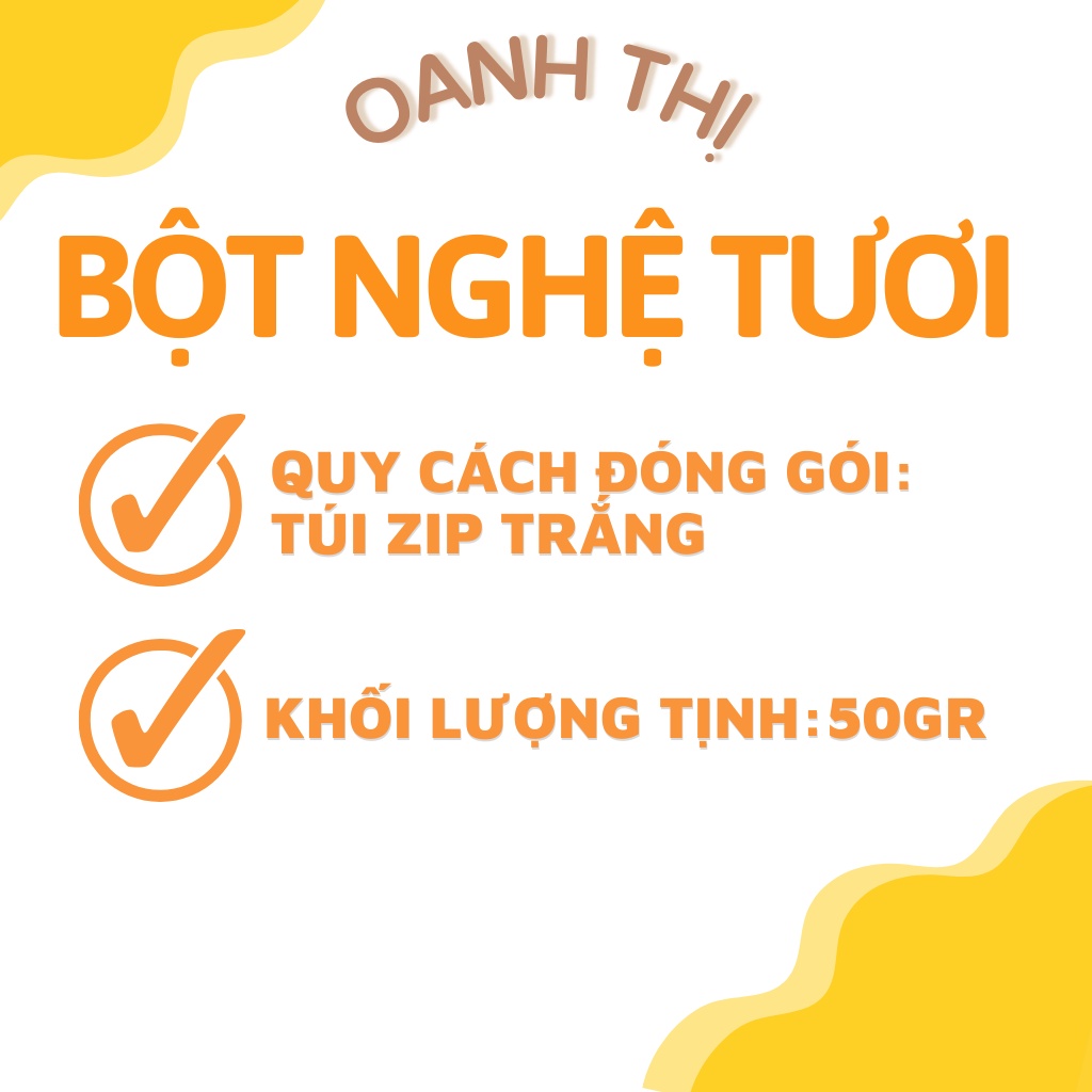 Bột nghệ tươi nguyên chất 100% hàm lượng curcumin cao - OANH THỊ - Đồng Nai - 50GR