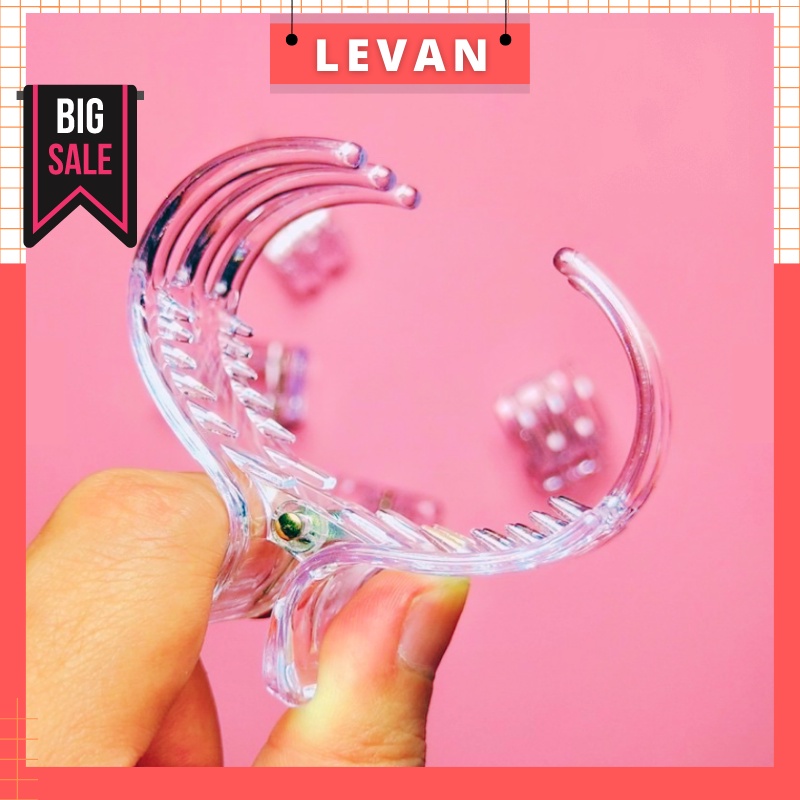 Set kẹp tóc càng cua 5 răng, 3 răng TRONG SUỐT, ĐEN BÓNG, NHÁM kiểu hàn quốc cho nữ LEVAN kẹp tóc càng cua