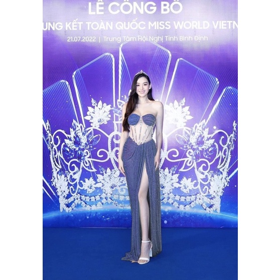 ĐẦM CÚP NHŨ KIM TUYẾN KẾT ĐÁ full size S/M/L/XL