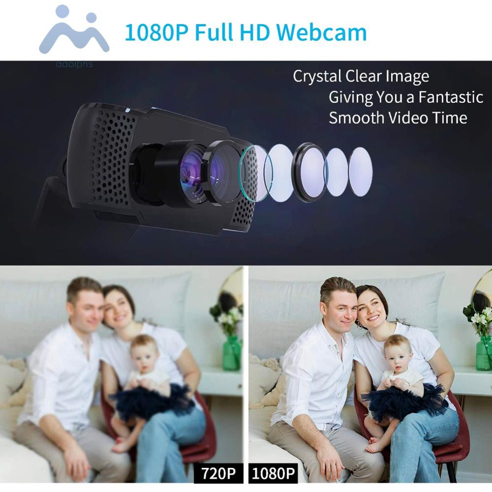Webcam Adolphs 1080p Fhd Có Mic Cho Máy Tính | BigBuy360 - bigbuy360.vn