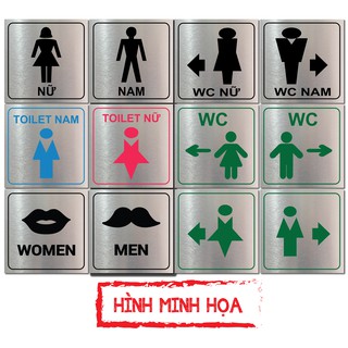 Bảng chỉ dẫn WC, hướng dẫn nhà vệ sinh, toilet nam nữ cho nhà hàng, khách sạn BH-60T