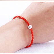 Vòng Tay Dây Bện Màu Đỏ 925