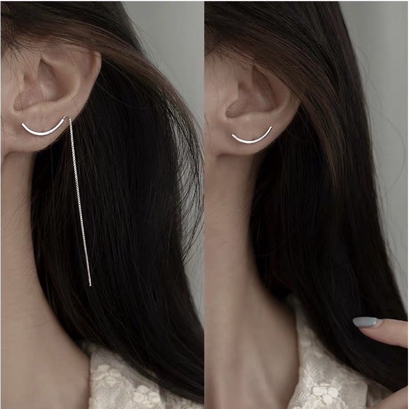 (NHIỀU MẪU)Bông tai dáng dài xây xích các kiểu (1 đôi)