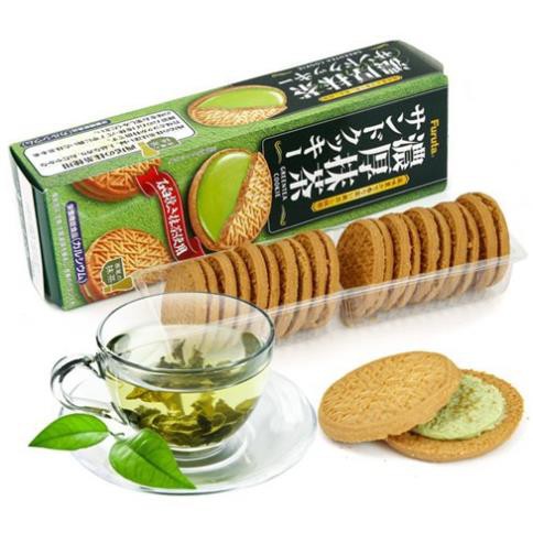 Bánh Furuta Green Tea Cookies vị Trà xanh hộp 120gr (10 bánh)