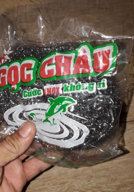 Miếng cước inox dùng vệ sinh bếp đa năng hình cá heo