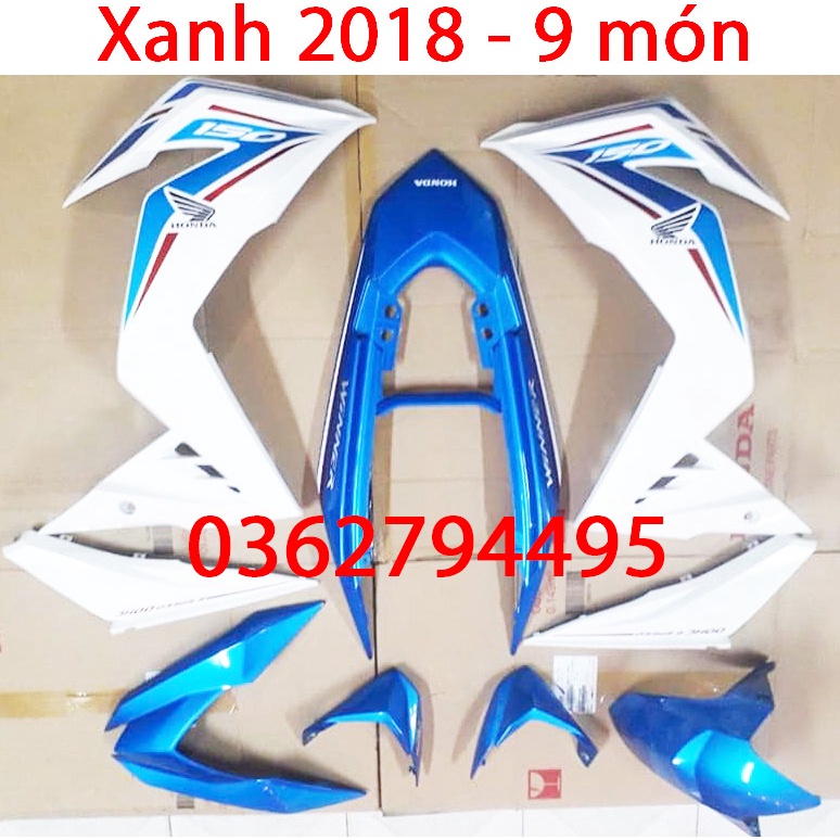 Dàn áo Winner v1 Xanh đời 2018 Zin chính hãng Honda