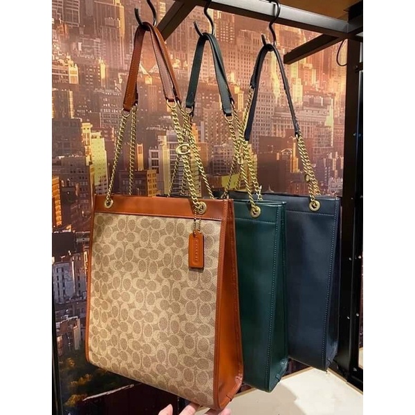 Túi xách nữ COAC *H Xuất khẩu da Thật dạng tote đi chơi du lịch