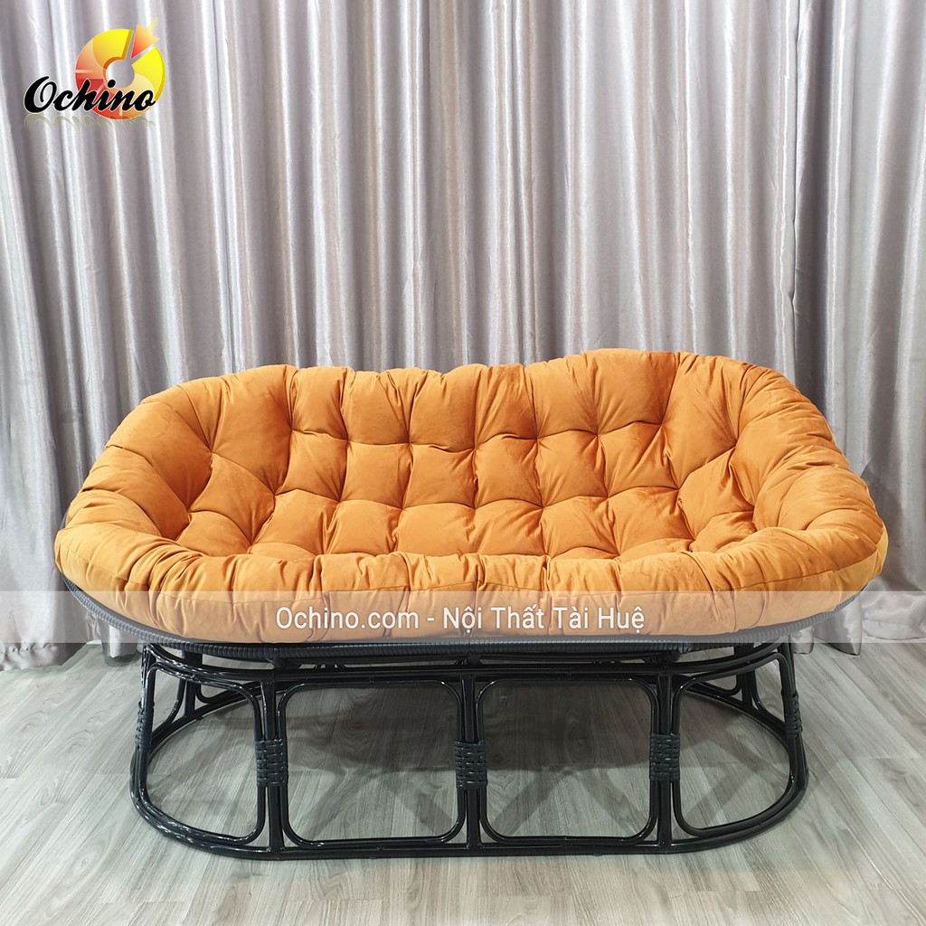 Ghế thư giãn Papasan Đôi Hàng đẹp có sẵn (được chọn đệm theo yêu cầu)