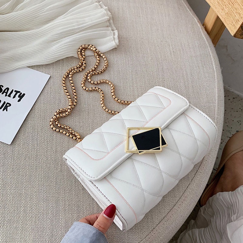 Túi Đeo Chéo Dây Xích Hình Thoi Nhỏ Dễ Phối Đồ Thời Trang Cho Nữ