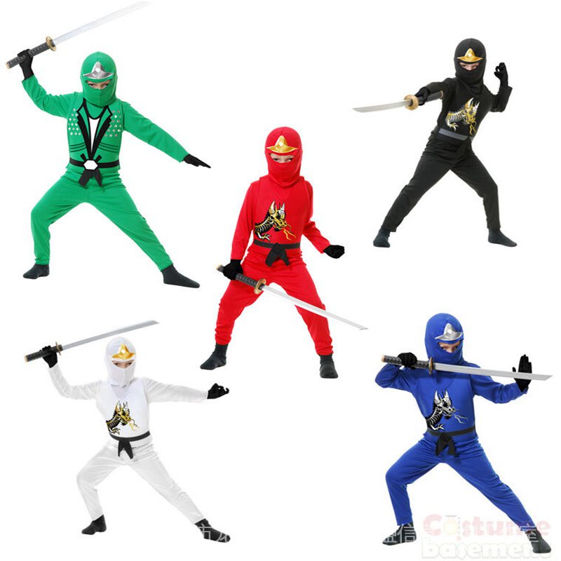 Bộ Áo Liền Quần Hóa Trang Nhân Vật Ninja Trong Phim Ninjago Phù Hợp Cho 3-9 Tuổi