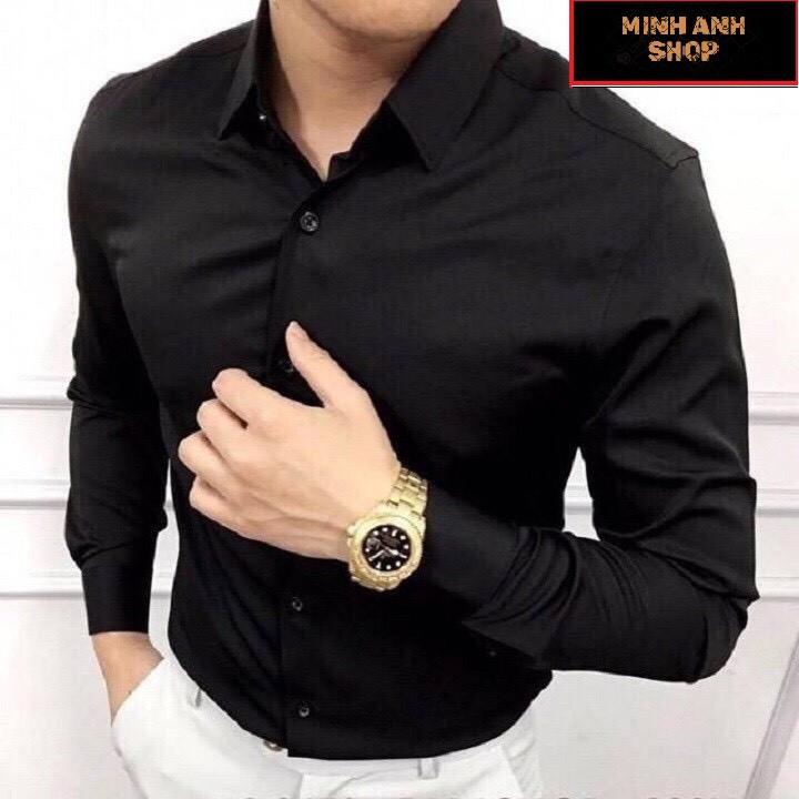 Áo sơ mi nam dài tay Hàn Quốc Ảnh Thật vải lụa thái chống nhăn cao cấp.(CAM KẾT ẢNH THẬT) | BigBuy360 - bigbuy360.vn