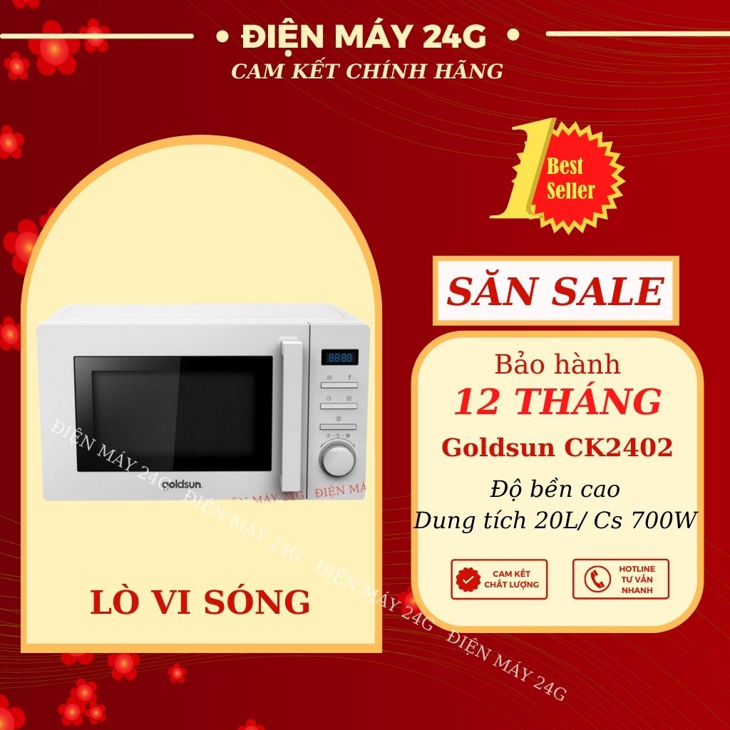 Lò vi sóng GOLDSUN 20L đa chức năng nhiều chế độ nấu khác nhau kiểu dáng hiện đại nhỏ gọn mini an toàn tiết kiệm điện