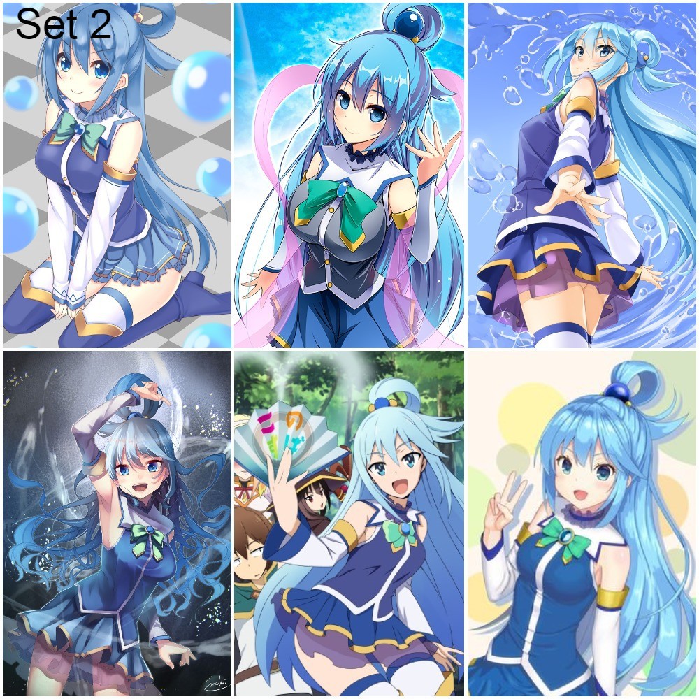 Bộ 6 Áp phích - Poster Anime KonoSuba: God’s Blessing on this Wonderful World! - Phước Lành Cho Thế Giới
