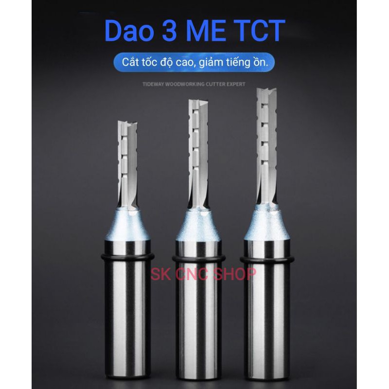 Mũi dao CNC 3 lưỡi 3 cạnh TCT - chất lượng thép cao cấp - SK CNC SHOP