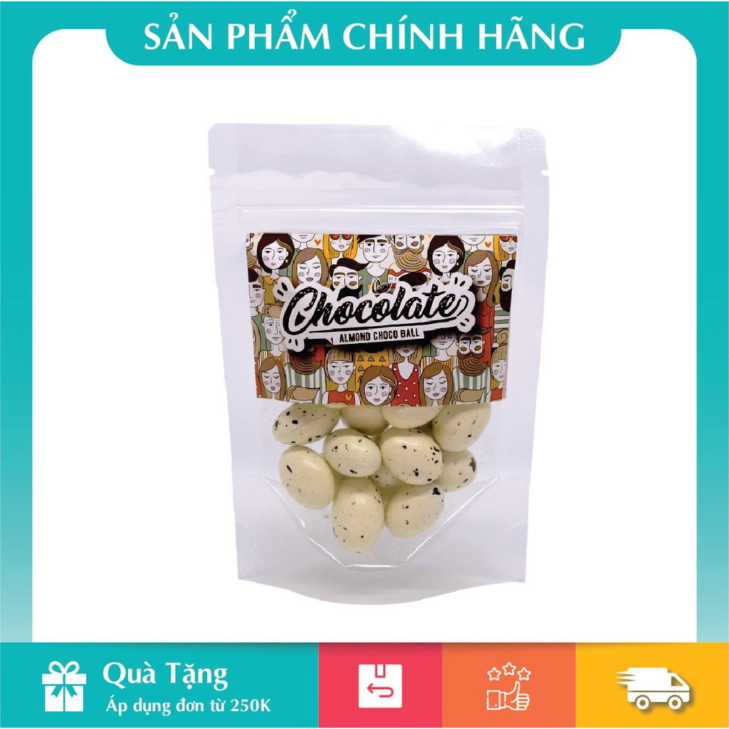 Kẹo Socola Trứng Khủng Long Nhân Hạnh Nhân Choco Rock – Gói 100g
