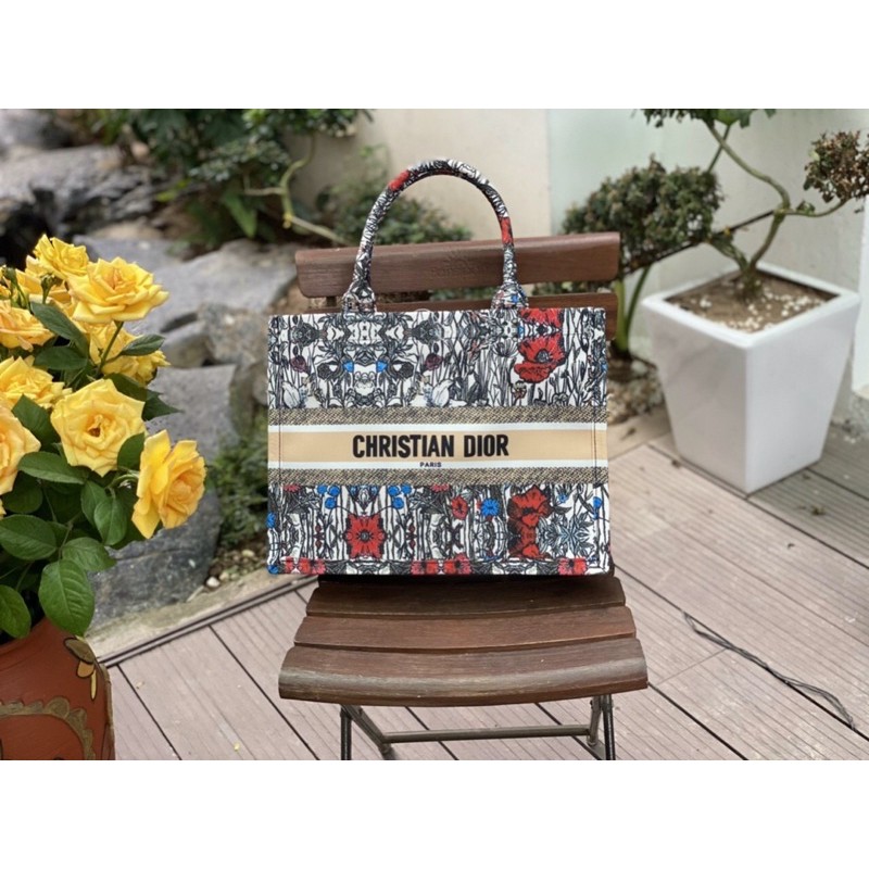 Túi xách dior size 34cm xinh xắn có khoá kéo miệng