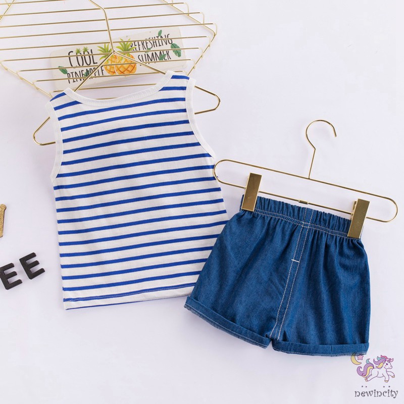 Bộ Áo Ba Lỗ In Hình + Quần Đùi Cho Bé Trai