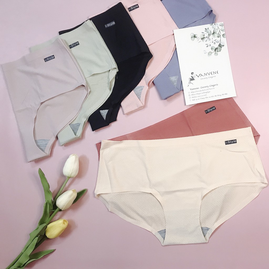 Quần Lót Nữ Su Đúc Thông Hơi Istyle Vanvene Ghép Bộ Áo Ngực Tản Nhiệt Thoáng Mát Co Giãn Free Size Q929 | BigBuy360 - bigbuy360.vn