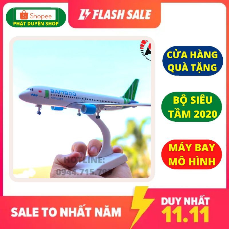 Bamboo Airway - Mô hình máy bay tĩnh có 2 kích thước  - Phatduyenshop