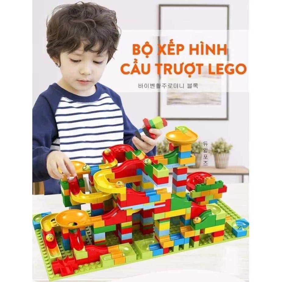 (Giá rẻ) Bộ Xếp Hình Lego Cầu Trượt - Đồ Chơi Phát Triển Trí Tuệ Cho Trẻ Em 206 chi tiết