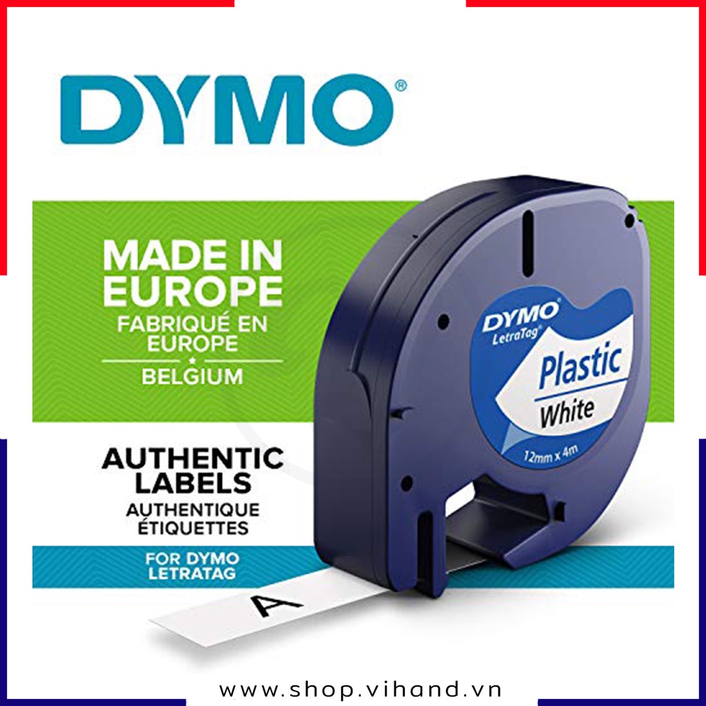 Băng nhãn dán Dymo (LT) nhựa Polyester dùng cho máy LetraTag