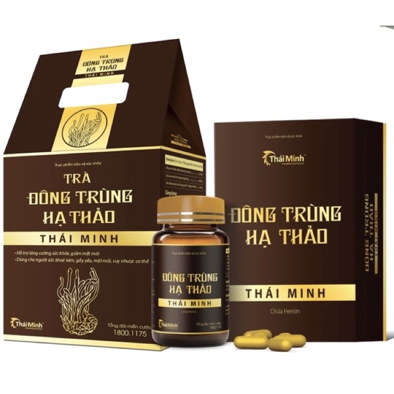 Viên uống / Trà Đông Trùng Hạ Thảo Thái Minh (Hộp 30 viên / Hộp 20 gói trà túi lọc)