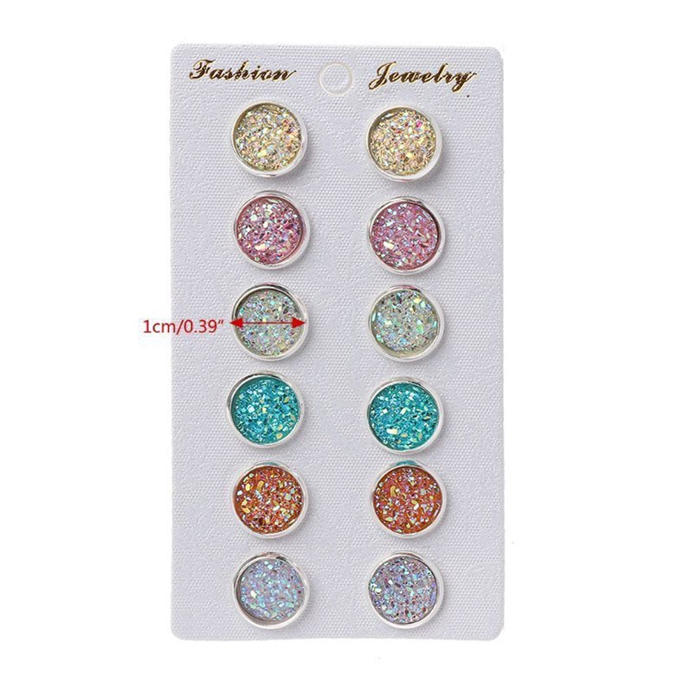 6 Đôi khuyên tai tròn lấp lánh