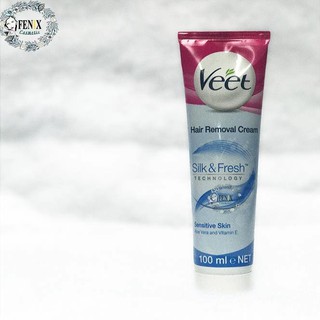 Chuẩn Pháp- Kem tẩy lông VEET 100ml xanh cho da nhạy cảm