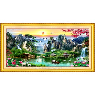 Tranh thêu 3D Lưu Thủy Sinh Tài LV3323 (3 size)