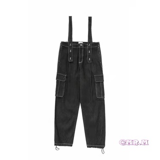 Japanese Button Denim Cargo Pants