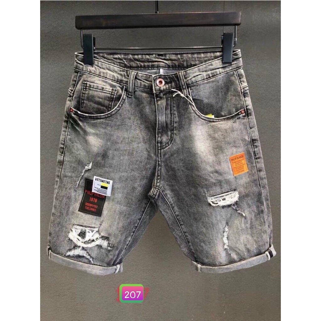 Quần Short Jean,  Đùi Rin Nam Co Giãn 4 chiều M55