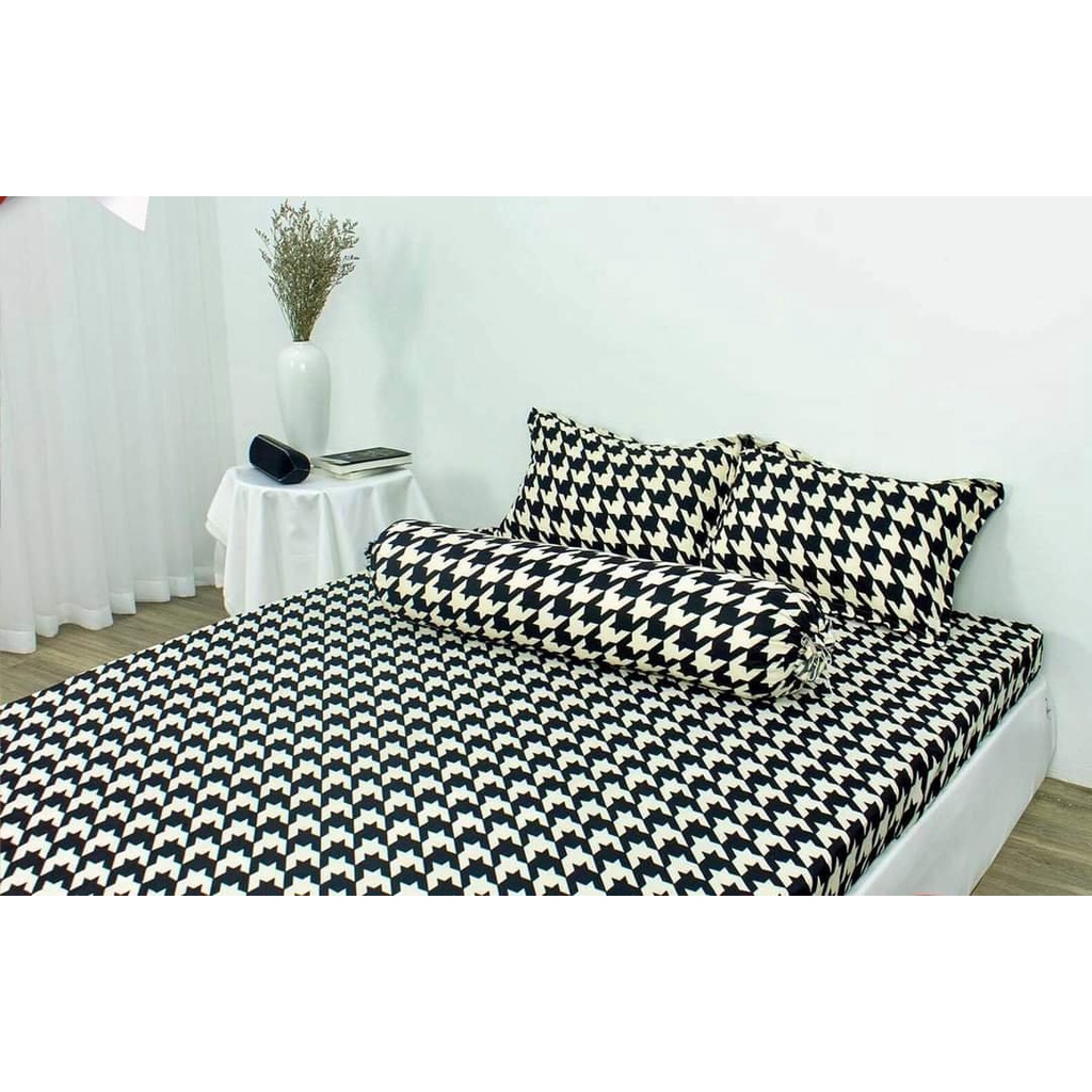 Bộ Ga gối 2mx2m21 ga 2 vỏ gốiChất Cotton Poly Mềm Mịn,MẪU MA TRẬN