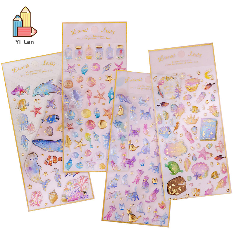 Miếng dán đá epoxy xinh xắn trang trí cho sổ tay