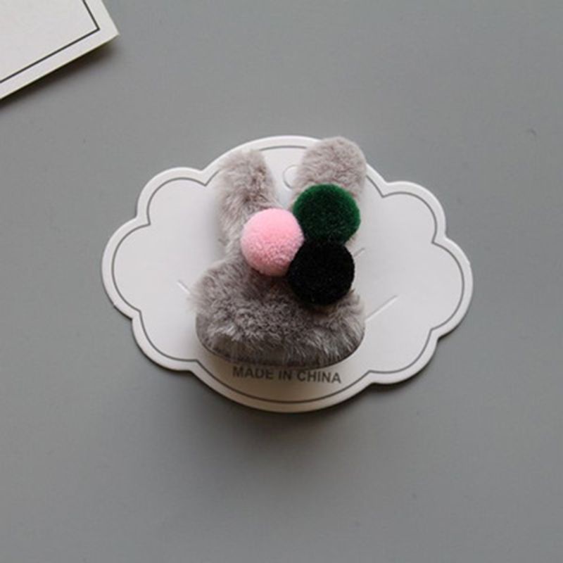 Giá Đỡ Cột Tóc Đuôi Ngựa Giả Lông Thỏ Vương Miện Đội Đầu Cho Bé Gái